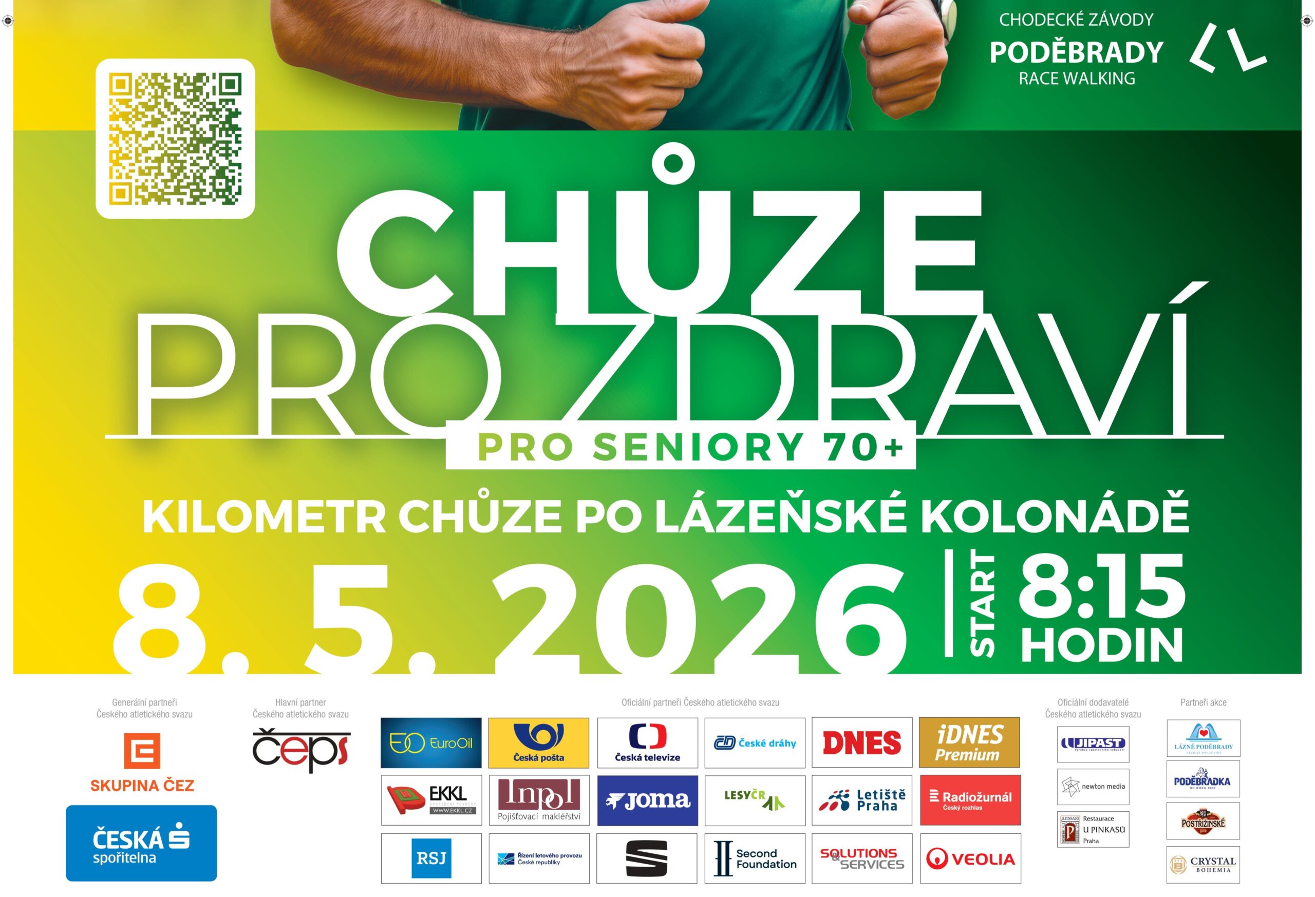 Chůze pro zdraví seniorů (70+) v Poděbradech: přijďte si užít pohyb i příjemné setkání